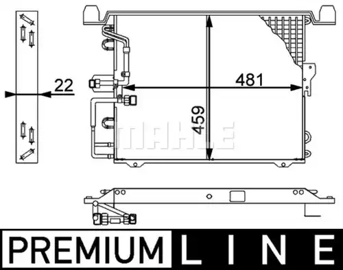 кондензатор, климатизация MAHLE AC 657 000P