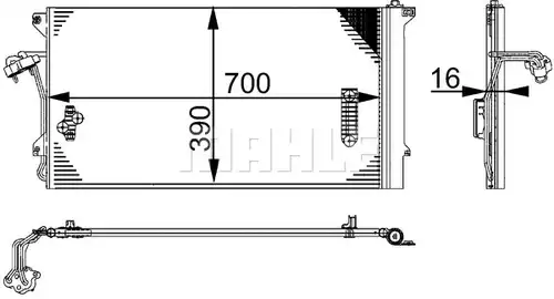 кондензатор, климатизация MAHLE AC 659 000S