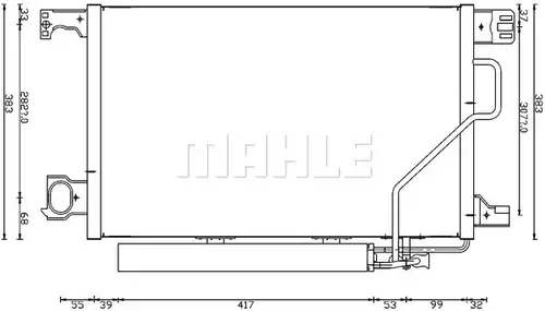 кондензатор, климатизация MAHLE AC 662 000S