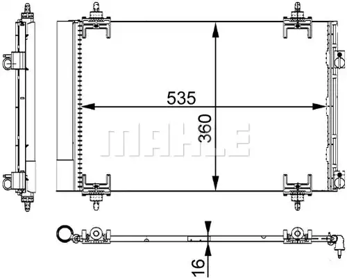 кондензатор, климатизация MAHLE AC 667 000S