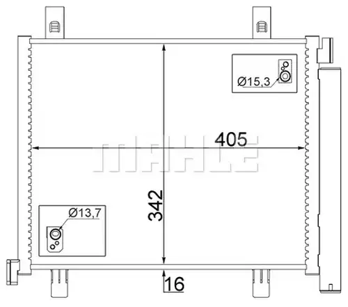 кондензатор, климатизация MAHLE AC 747 000S