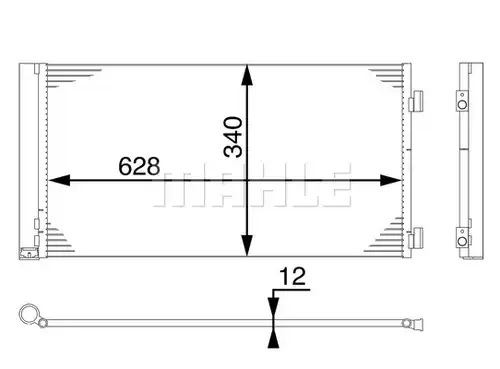 кондензатор, климатизация MAHLE AC 751 000S