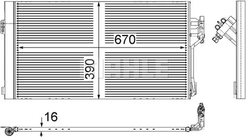 кондензатор, климатизация MAHLE AC 761 000S