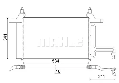 кондензатор, климатизация MAHLE AC 790 000S