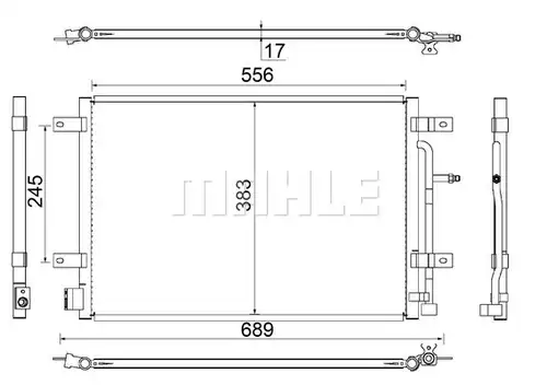 кондензатор, климатизация MAHLE AC 812 000S