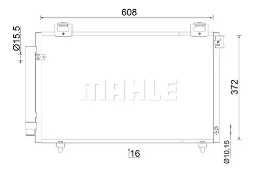 кондензатор, климатизация MAHLE AC 821 000S