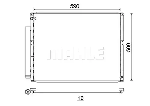 кондензатор, климатизация MAHLE AC 836 000S