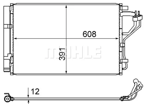 кондензатор, климатизация MAHLE AC 867 000S