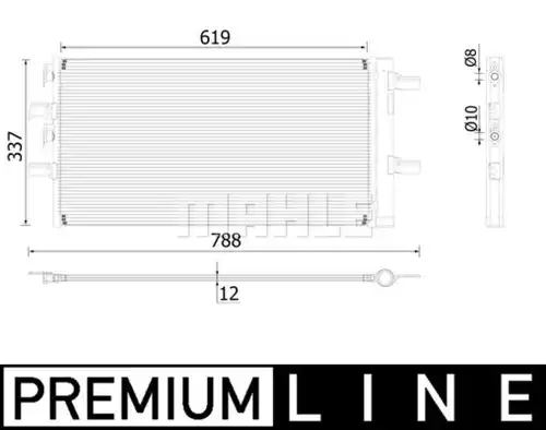 кондензатор, климатизация MAHLE AC 894 000P