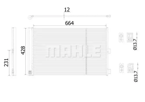 кондензатор, климатизация MAHLE AC 911 000S