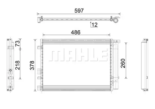 кондензатор, климатизация MAHLE AC 916 000P