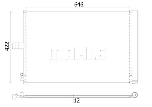 кондензатор, климатизация MAHLE AC 932 000S