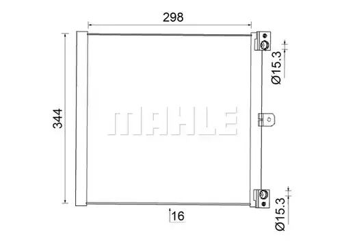 кондензатор, климатизация MAHLE AC 948 000S