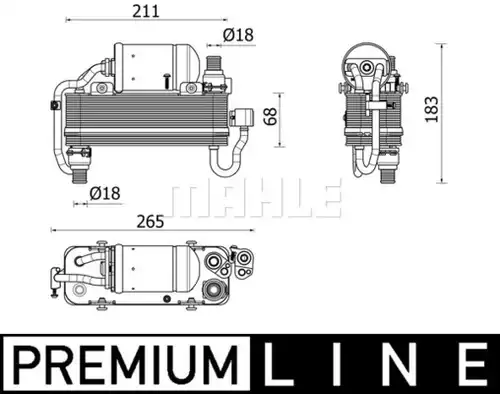 кондензатор, климатизация MAHLE AC 960 000P