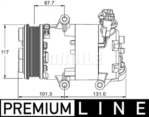 компресор за климатик MAHLE ACP 1330 000P