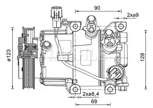 компресор за климатик MAHLE ACP 1465 000P