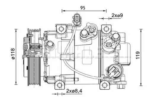 компресор за климатик MAHLE ACP 1466 000P