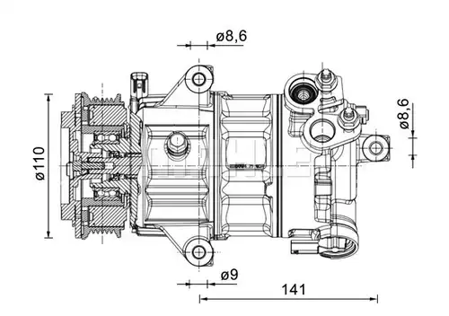 компресор за климатик MAHLE ACP 1491 000P