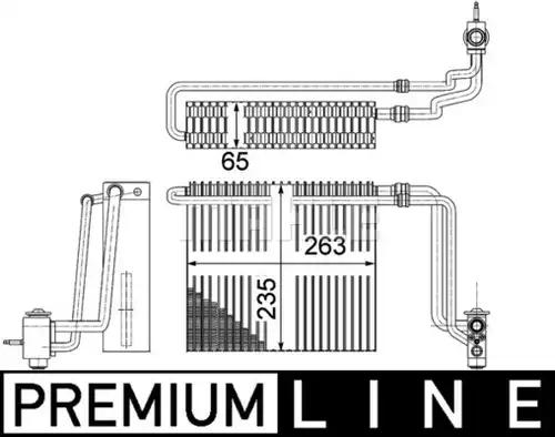 изпарител, климатична система MAHLE AE 107 000P