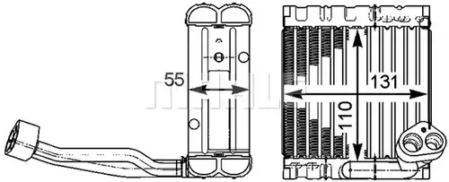 изпарител, климатична система MAHLE AE 115 000P
