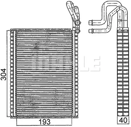 изпарител, климатична система MAHLE AE 116 000S