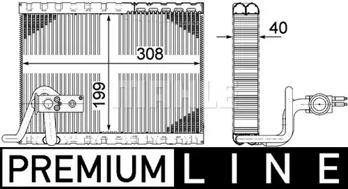 изпарител, климатична система MAHLE AE 124 000P