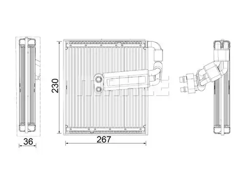 изпарител, климатична система MAHLE AE 26 000P