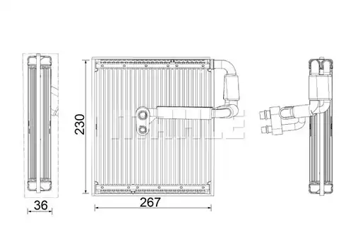 изпарител, климатична система MAHLE AE 27 000P