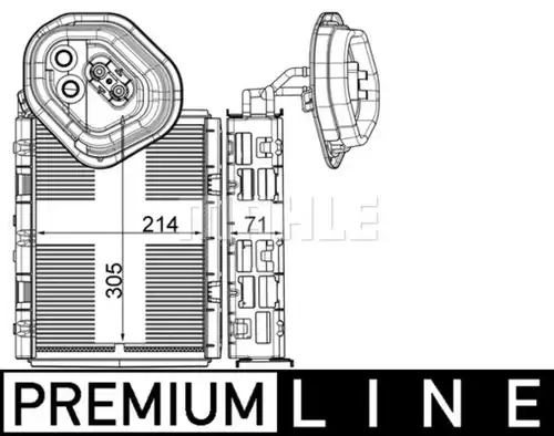 изпарител, климатична система MAHLE AE 4 000P