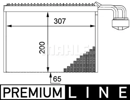 изпарител, климатична система MAHLE AE 63 000P