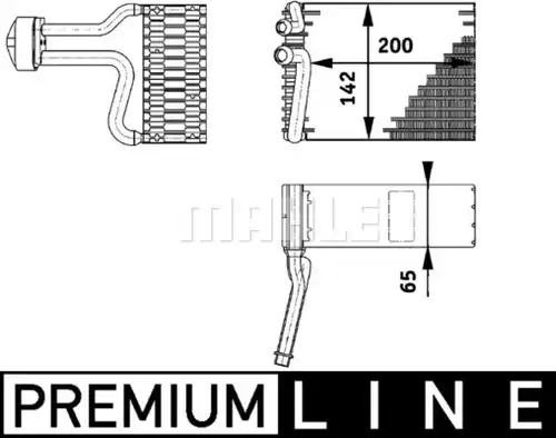 изпарител, климатична система MAHLE AE 66 000P