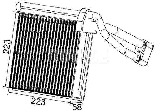 изпарител, климатична система MAHLE AE 96 000P