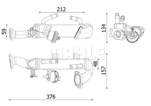 Охладител, ЕГР система MAHLE CE 47 000P