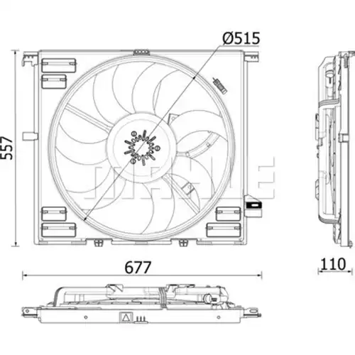 вентилатор, охлаждане на двигателя MAHLE CFF 554 000P