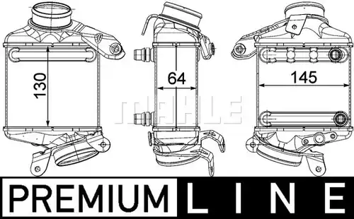 интеркулер (охладител за въздуха на турбината) MAHLE CI 186 000P