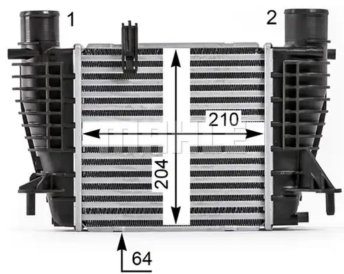 интеркулер (охладител за въздуха на турбината) MAHLE CI 533 000P