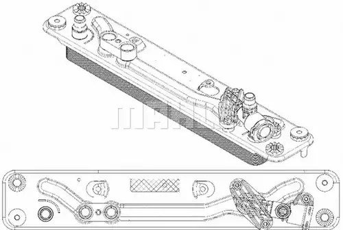 маслен радиатор, автоматична трансмисия MAHLE CLC 182 000P