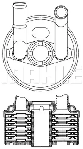 маслен радиатор, автоматична трансмисия MAHLE CLC 184 000S