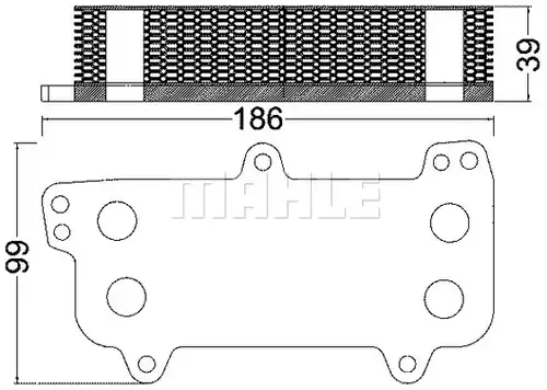 маслен радиатор, двигателно масло MAHLE CLC 187 000S