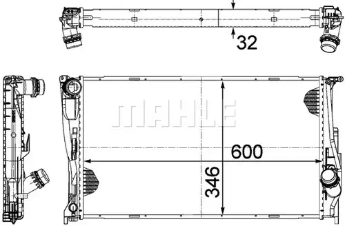 воден радиатор MAHLE CR 1084 000P