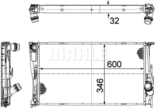 воден радиатор MAHLE CR 1085 000P