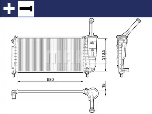 воден радиатор MAHLE CR 1104 000S