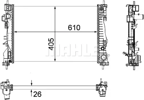 воден радиатор MAHLE CR 1178 000P