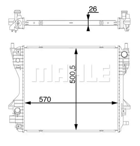 воден радиатор MAHLE CR 1363 000S