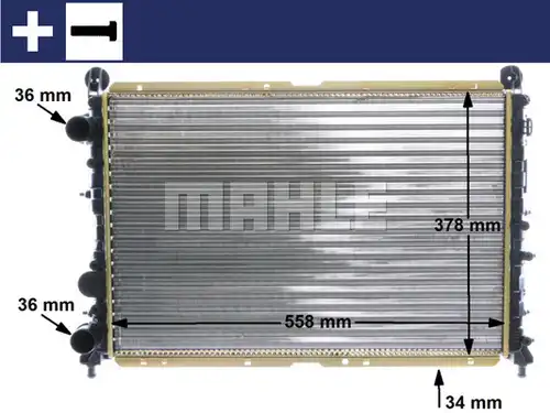 воден радиатор MAHLE CR 1412 000S