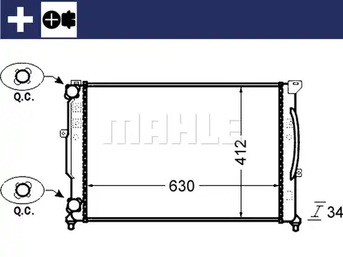 воден радиатор MAHLE CR 1423 000S