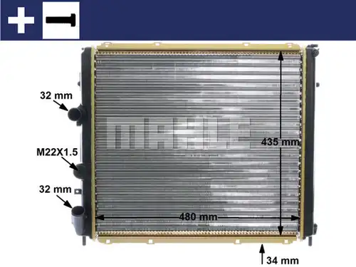 воден радиатор MAHLE CR 1502 000S