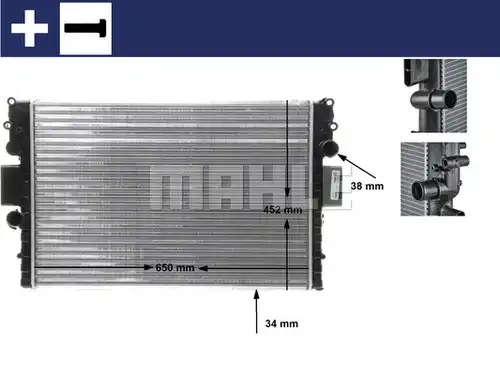 воден радиатор MAHLE CR 1551 000S