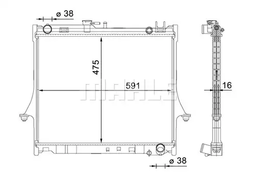 воден радиатор MAHLE CR 1661 000S