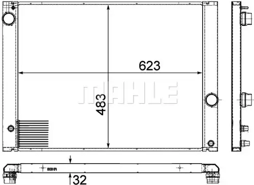 воден радиатор MAHLE CR 1682 000P